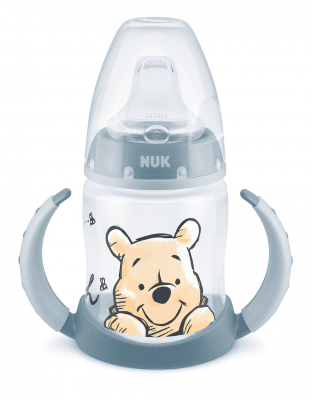 Чаша NUK - Disney, Мечо Пух, TC, с накрайник за сок, 150 ml, синьо