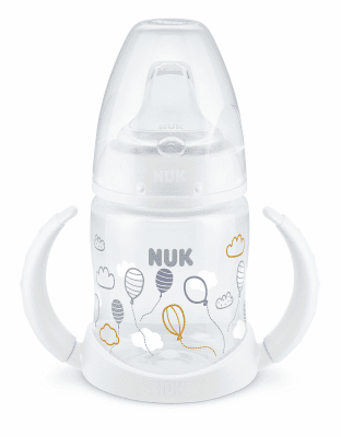 Чаша NUK - First Choice, Temperature Control, с накрайник за сок, 150 ml, бяла