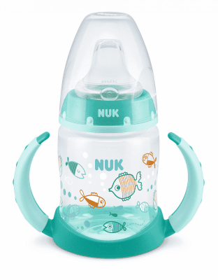 Чаша NUK - First Choice, Temperature Control, с накрайник за сок, 150 ml, зелена