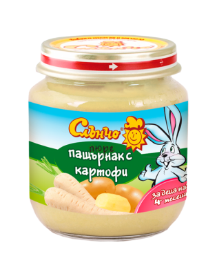 Зеленчуково пюре Слънчо - Пащърнак с картофи, 130 g