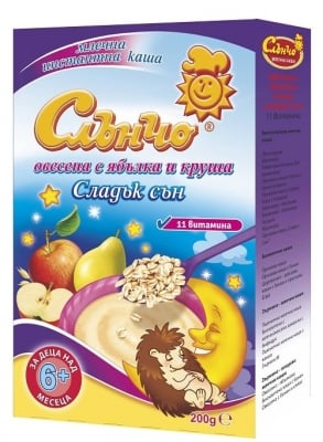 Овесена каша Слънчо Сладък сън - Ябълки и круши, 200 g