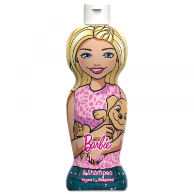 Душ гел и шампоан Air-Val - Barbie, 400 ml