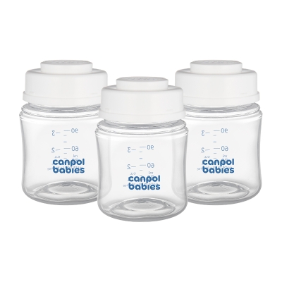 Комплект контейнери за съхранение на кърма Canpol - 3 броя x 120 ml