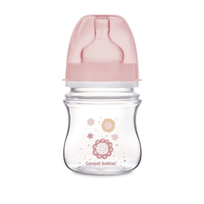 Антиколик шише Canpol Easy Start - Newborn Baby, 120 ml, Розово