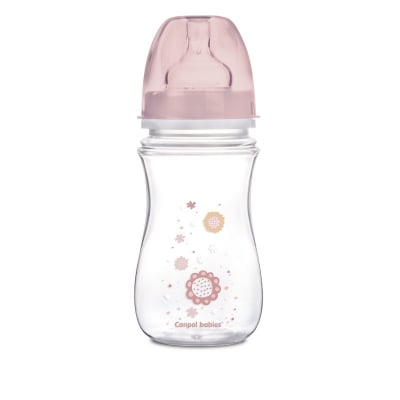 Антиколик шише Canpol Easy Start - Newborn Baby, 240 ml, Розово