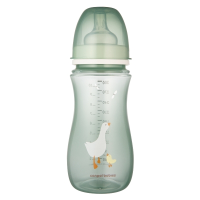 Антиколик шише с широко гърло Canpol - Easy Start, Goose, 300 ml