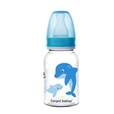 Шише за хранене Canpol - Love&Sea, 120 ml, Синьо