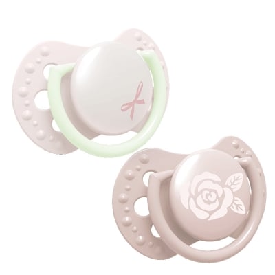 Силиконови залъгалки Lovi - Baby Shower Girl, 0-2 m, 2 броя