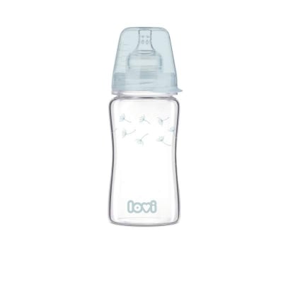 Шише Lovi - Botanic, стъклeno, 250 ml, 3+ m, Зелено