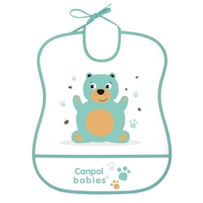 Пластмасов лигавник Canpol - Happy Animals, 6+ m, Мече