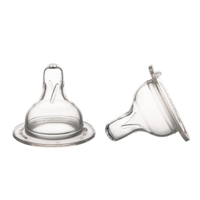 Силиконови биберони с променлив поток Canpol - Easy Start, Anticolic, 0+ m, 2 броя