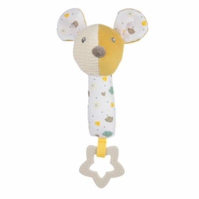 Мека играчка със свирка и чесалка Canpol - Mouse