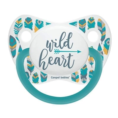 Силиконова анатомична залъгалка Canpol - Wild Nature, 0-6 m, Тюркоаз