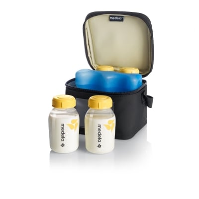 Комплект хладилна чанта с четири шишета и акумулатор Medela - Cooler Bag