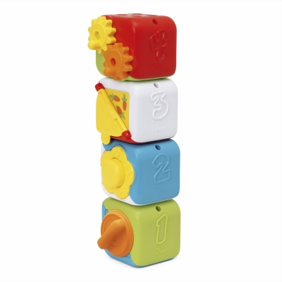 Интерактивна играчка Chicco - Mултифункционални кубчета, 4 броя