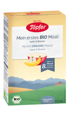 Моето първо Био мюсли Töpfer - С ябълка и банан, 175 g