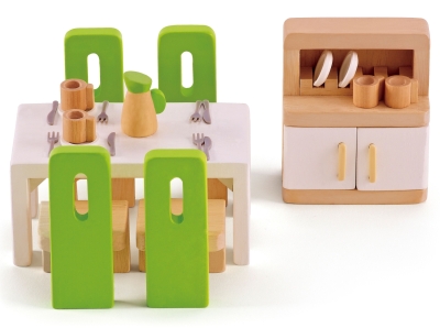Комплект дървени мини мебели Hape - Трапезария
