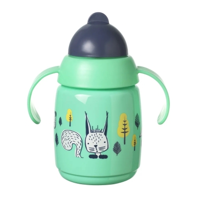 Неразливаща се чаша със сламка Tomme Tippee - Superstar, 300 ml, зелена