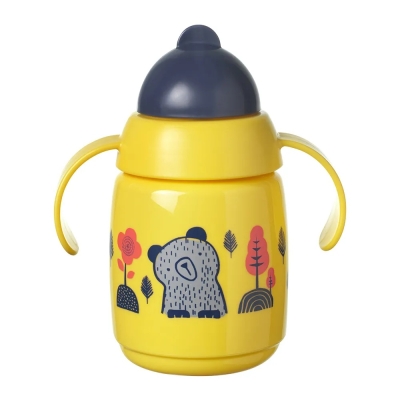 Неразливаща се чаша със сламка Tomme Tippee - Superstar, 300 ml, жълта
