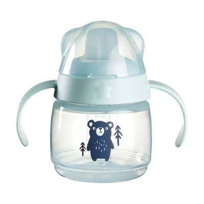 Неразливаща се чаша с мек накрайник Tomme Tippee - Soft Spout, Мече, 190 ml