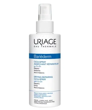 Подсушаващ възстановяващ спрей с мед и цинк за лице и тяло Uriage Bariederm Cica, 100 ml