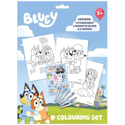 Комплект за оцветяване Kids Licensing - Bluey, С тетрадка