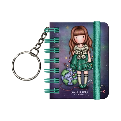 Ключодържател с тефтерче Santoro Gorjuss - Be Kind To Our Planet