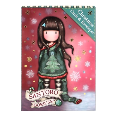 Коледни картички Santoro Gorjuss Merry and Bright - Cosy, 8 броя