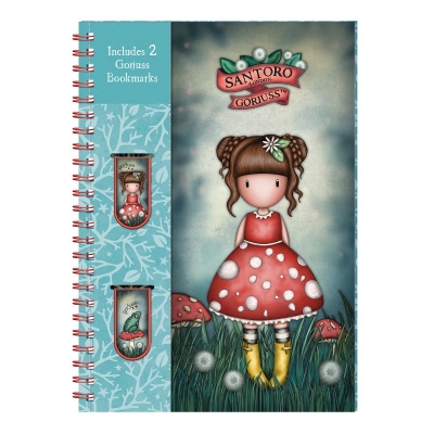 Тефтер с 2 книгоразделителя Santoro Gorjuss In The Forest - Little Mushroom
