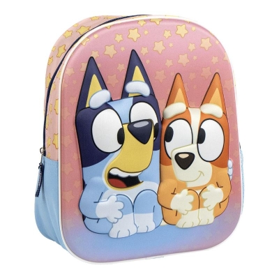 Раница за детска градина 3D Bluey, Със страничен джоб, Pink