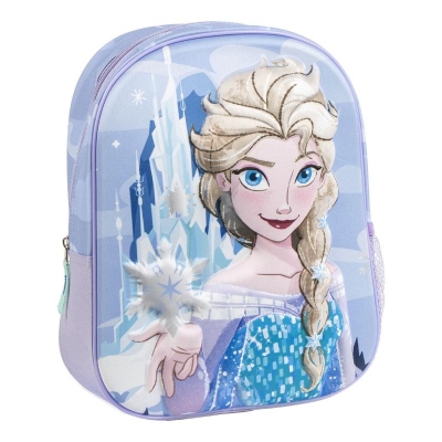 Раница за детска градина 3D Frozen, Със страничен джоб