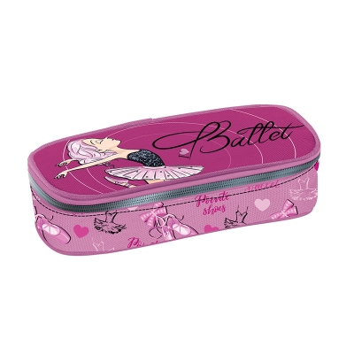 Квадратен ученически несесер Graffiti Ballerina - с 1 цип