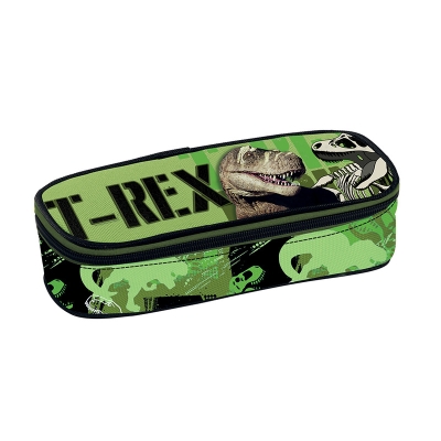 Ученически квадратен несесер Graffiti T-Rex - с 1 цип