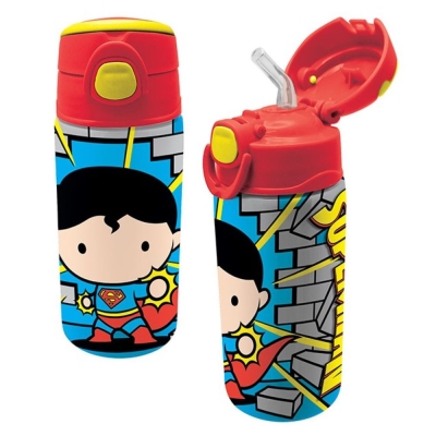 Метална бутилка за вода Superman - Chibby, 500 ml