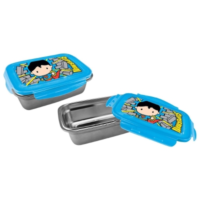 Метална кутия за храна Graffiti Superman - Chibby, 800 ml