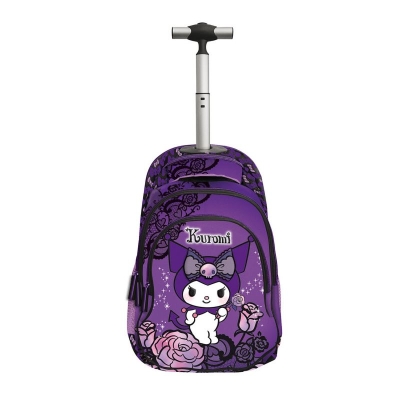 Ученическа раница на колела Graffiti Kuromi - Purple Laces