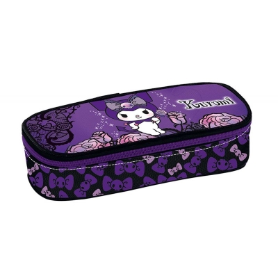 Овален ученически несесер Graffiti Kuromi - Purple Laces