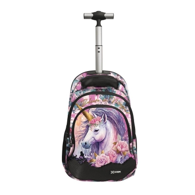 Ученическа раница с колелца Graffiti Xscape - Unicorn