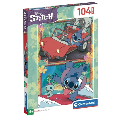 Детски пъзел Clementoni - Stitch, 104 части