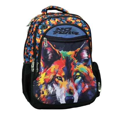 Ученическа раница No Fear - Coloured Wolf