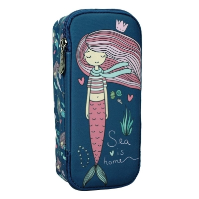 Oвален ученически несесер Back Me Up - Sea Mermaid