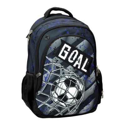 Ученическа раница Вack Me up - Goal, Черна