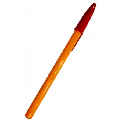 Химикалка BIC Orange - Fine, 0.8 mm, Червена