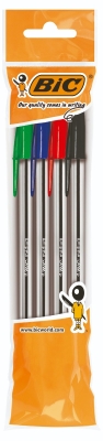 Комплект химикалки BIC Cristal - 4 броя