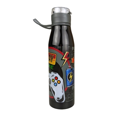 Бутилка от неръждаема стомана No Fear - PlayGame, 600 ml
