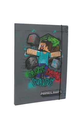 Папка с ластик Minecraft - Steve, А4
