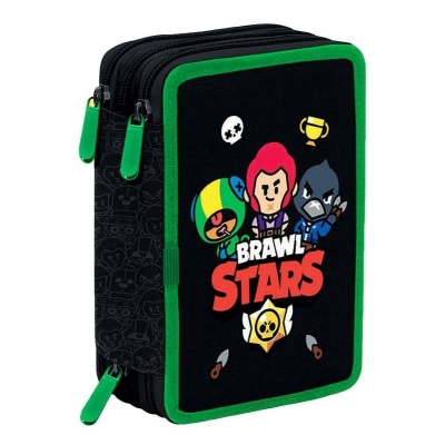 Ученически несесер Kstationery Brawl Stars - Play In The Dark, с 3 ципа