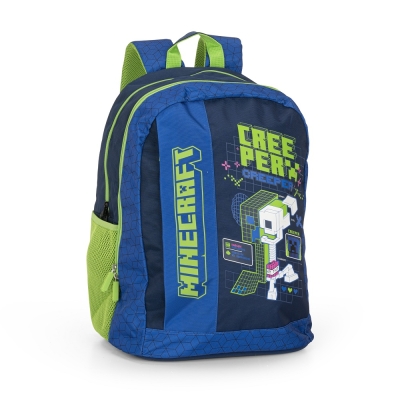 Ученическа раница Panini Minecraft - Creeper Anatomy Neon