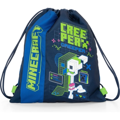 Ученическа спортна торба Panini Minecraft - Creeper Anatomy, Neon