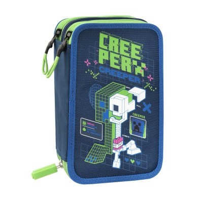 Ученически несесер с пособия Panini Minecraft - Creeper Anatomy, Neon